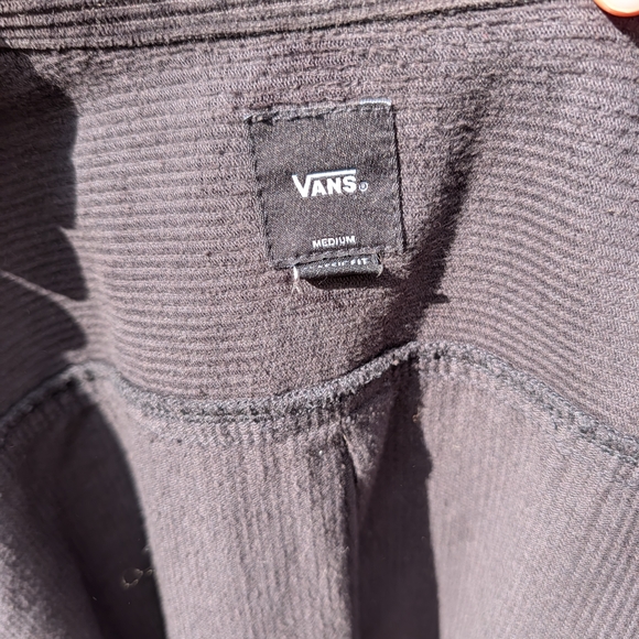 Vans Men's Black Corduroy Button Down Shirt - Picture 3 of 3
